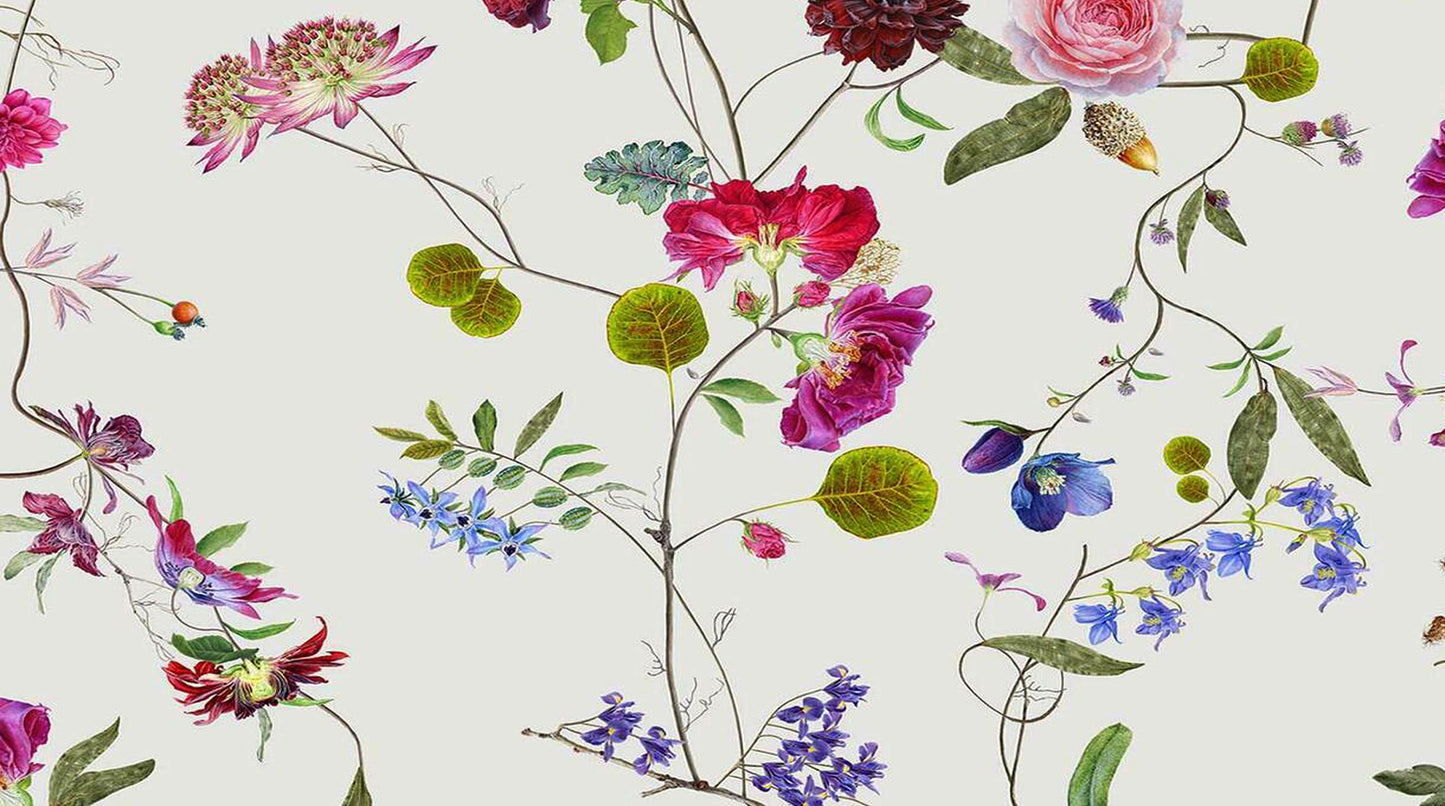 Chinoiserie-style botanical floral pattern SCÜPskin™ Deco-Sleeve for the PÜP SCÜP™ litter scoop holder.