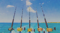 SCÜPskin™ Deco-Sleeve of deep sea fishing reels for patented PÜP SCÜP™ litter scoop caddy