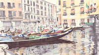 Vibrant watercolor of the historic Hotel Cavalletto in Venice, Italy as a SCÜPskin™ Deco-Sleeve for the patented PÜP SCÜP™ litter scoop caddy. 